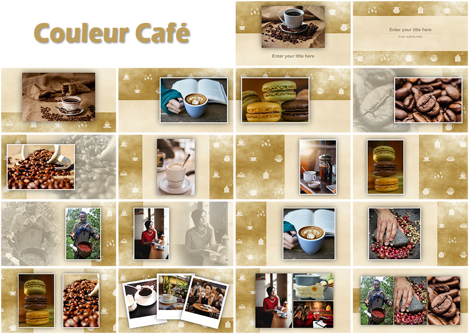 Configurations des 18 styles du thème Couleur Café